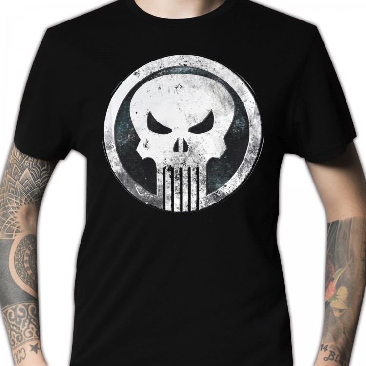 Punisher T-shirt Metal Badge